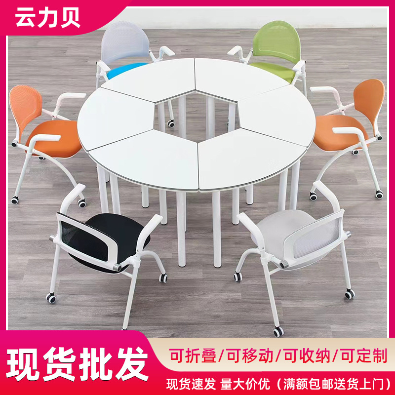 Student Hexagonal Table Science Maker Experiment Table Steel Frame Trapezoidal Table Splicing Experiment Table Manufacturer Wholesale