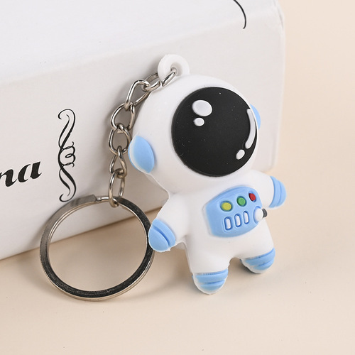 Cartoon Astronaut Keychain Decor Cute School Bag Anti-Lost Space Alien Figurine Hook Decor for Handbag Accessory