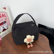 牛津纺新款手提立体软包女学生韩版外出手拎包女大容量化妆收纳包