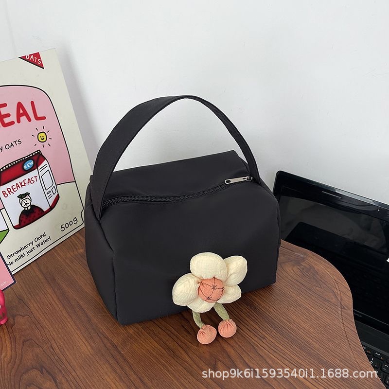 牛津纺新款手提立体软包女学生韩版外出手拎包女大容量化妆收纳包