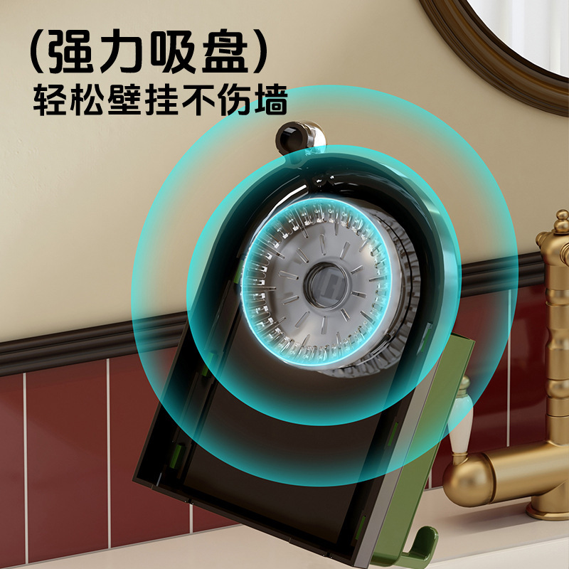 家庭用歯ブラシと歯磨きカップ収納ラックマウスウォッシュカップ壁掛けパンチフリーストレージアンティークスタイルバスルーム歯ブラシカップハンガー|undefined
