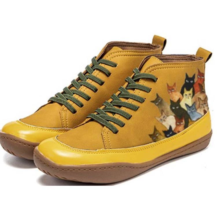 Большие размеры ботинки Martin женская внешняя торговля женская обувь осень-зима новые круглые головы европейские и американские женские передние ремни плоские женские повседневные женские ботинки