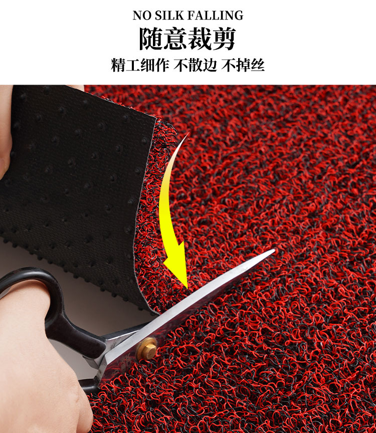 Cutting Silk Ring Floor Mat Door Entrance Door Mat Hall Household Anti-Slip Mat Car Door Plastic Foot Mat Carpet
