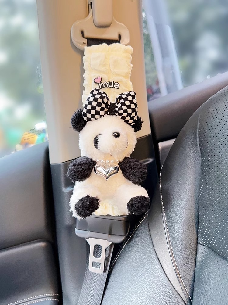 Car Seat Belt Shoulder Cover Cute Car Four Seasons Universal Soft Plush Children's Couple Anti-Ram Neck Women