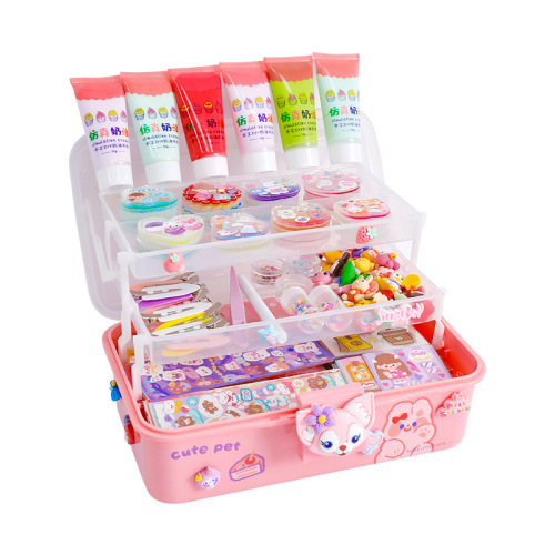 Cream glue Guka set DIY material package Guka stickers for children and girls handbook set Guka tool complete set