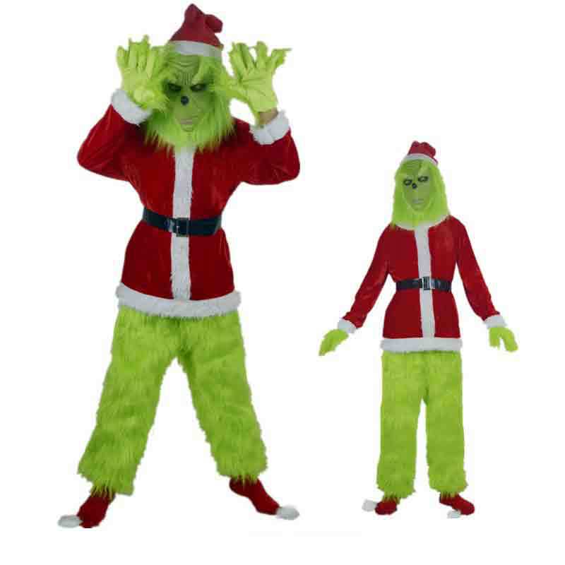 Christmas Spot Green-Haired Monster Grinch Cosplay Costume Santa Suit Party Party Costume