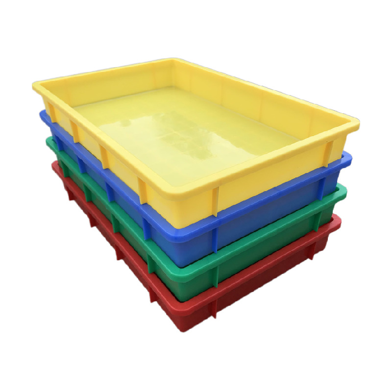 厂家养殖盘 电子工厂车间周转塑料方盒物料零件胶盆 平口周转方盘