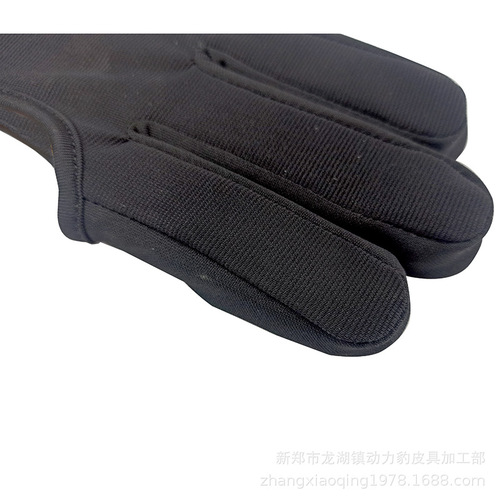 Bow and arrow finger protectors, traditional American hunting bow recurved cowhide three-finger finger protectors, competition archery gloves, bow and arrow accessories