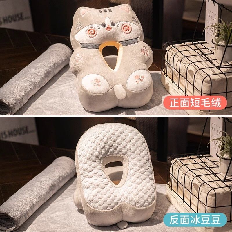 장난꾸러기 고양이 [낮잠베개 + 그레이 담요 1* 1.7m ]