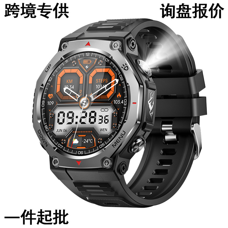 Kt85 Smart Watch Cross-Border New Model Bluetooth Call Multi-Sport Mode Waterproof Swimming Running Flashlight Utan