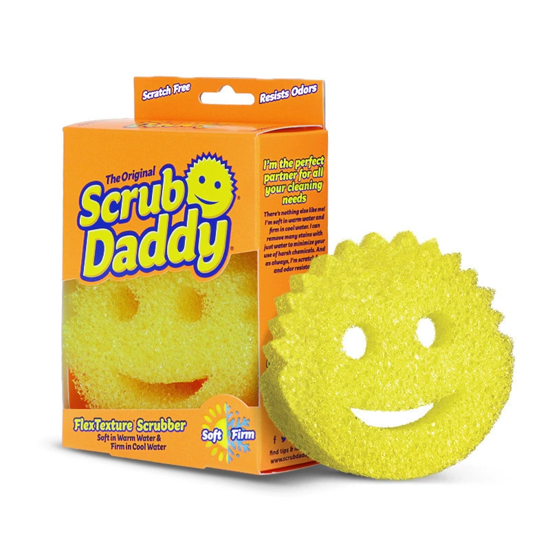 Американская щетка ScrubDaddy улыбка Mommy двусторонняя магическая чистка, сильное трение, обеззараживающий губка для мытья посуды и миски импортная щетка