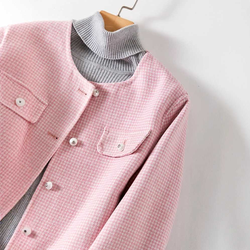 New Vintage Style Double-Sided Wool Coat for Women, Short Woolen Coat, 2025 Autumn Collection, Chanel-Style Women's Coat