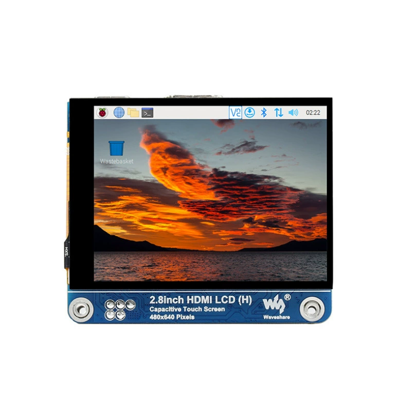 Микроснег 2,8-дюймовый дисплей для Raspberry Pi IPS полностью ламинированный сенсорный экран 480×640 с регулировкой яркости