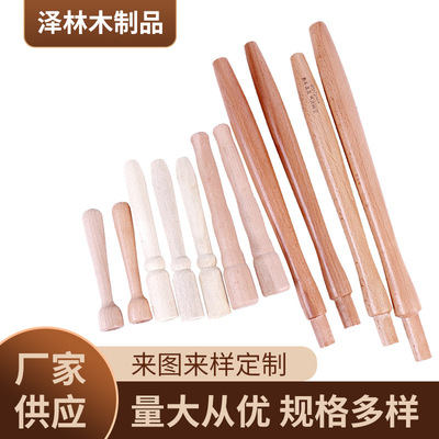 Brush brush woodiness Handle furniture parts wholesale Specifications solid wood tool handle Wooden handle customized