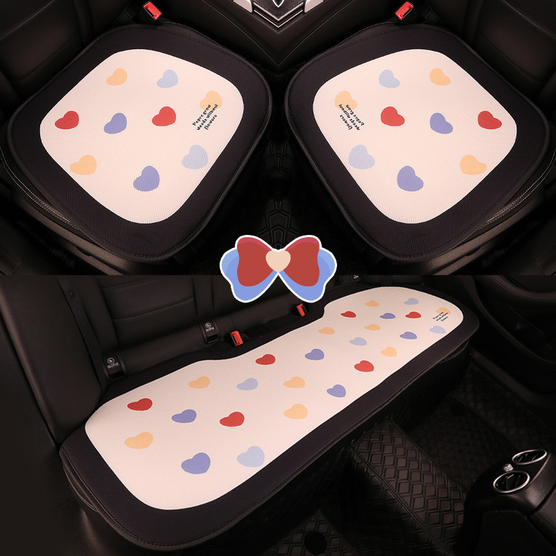 新型自動車シートクッション通気滑り止め半囲み四季通用クッション専用女性シートカバー夏シートクッション|undefined