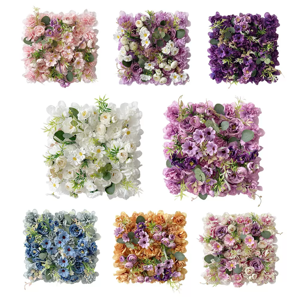 跨境婚礼装饰仿真花墙莫奈花园绢花绣球造景场景布置人造高级花排