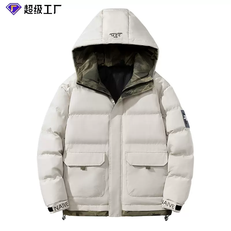 公牛爆款棉衣秋冬男士外套羽绒棉服韩版帅气加厚棉袄面包服连帽棉