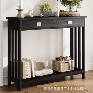 Cross-border wooden table task console table with drawer narrow entrance sofa table with storage table decorative table wholesale