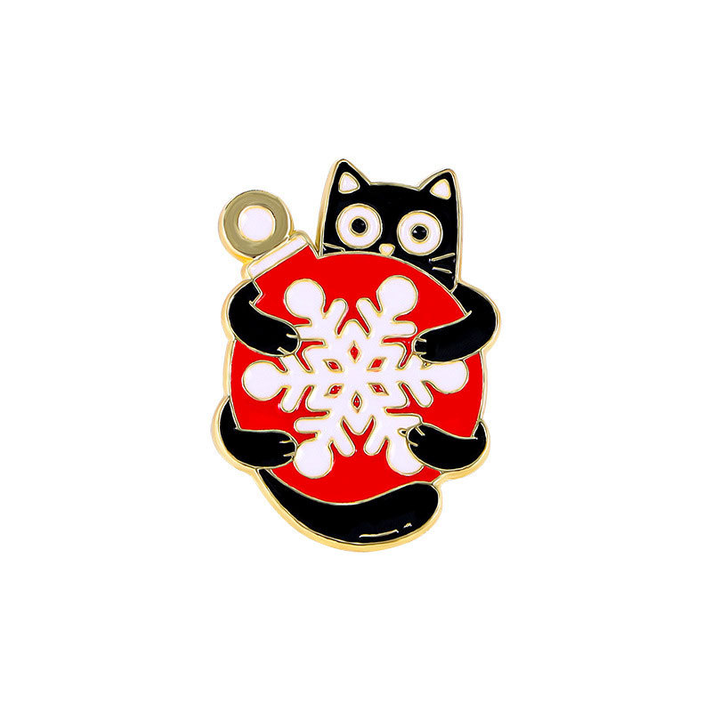 Broche de Navidad insignia de aleación caricatura adorable Santa Fe Navidad decoración de mochila escolar