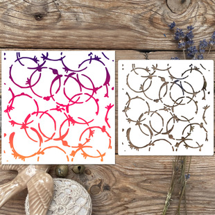 Handbook Painting Masking Board Cut Out Engraving Plastic Template Graffiti Spray Decorative Ring Background Drawing Mold