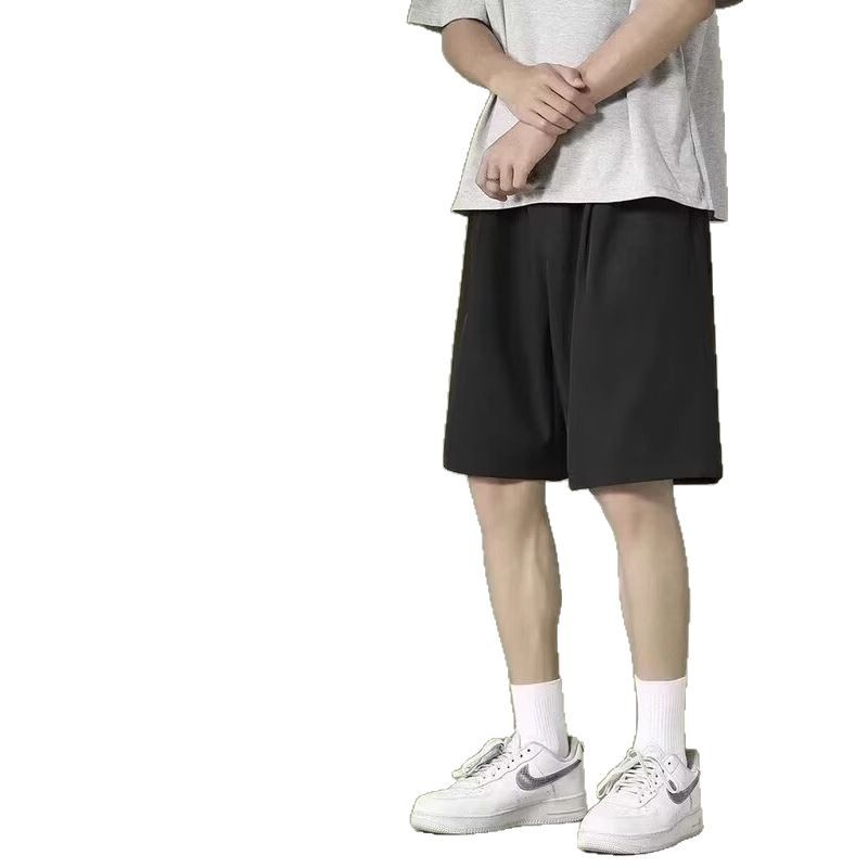 2025 New Ice Silk Quick-drying Shorts Men's Summer Outer Wear Thin Sports Running Casual Pants Loose