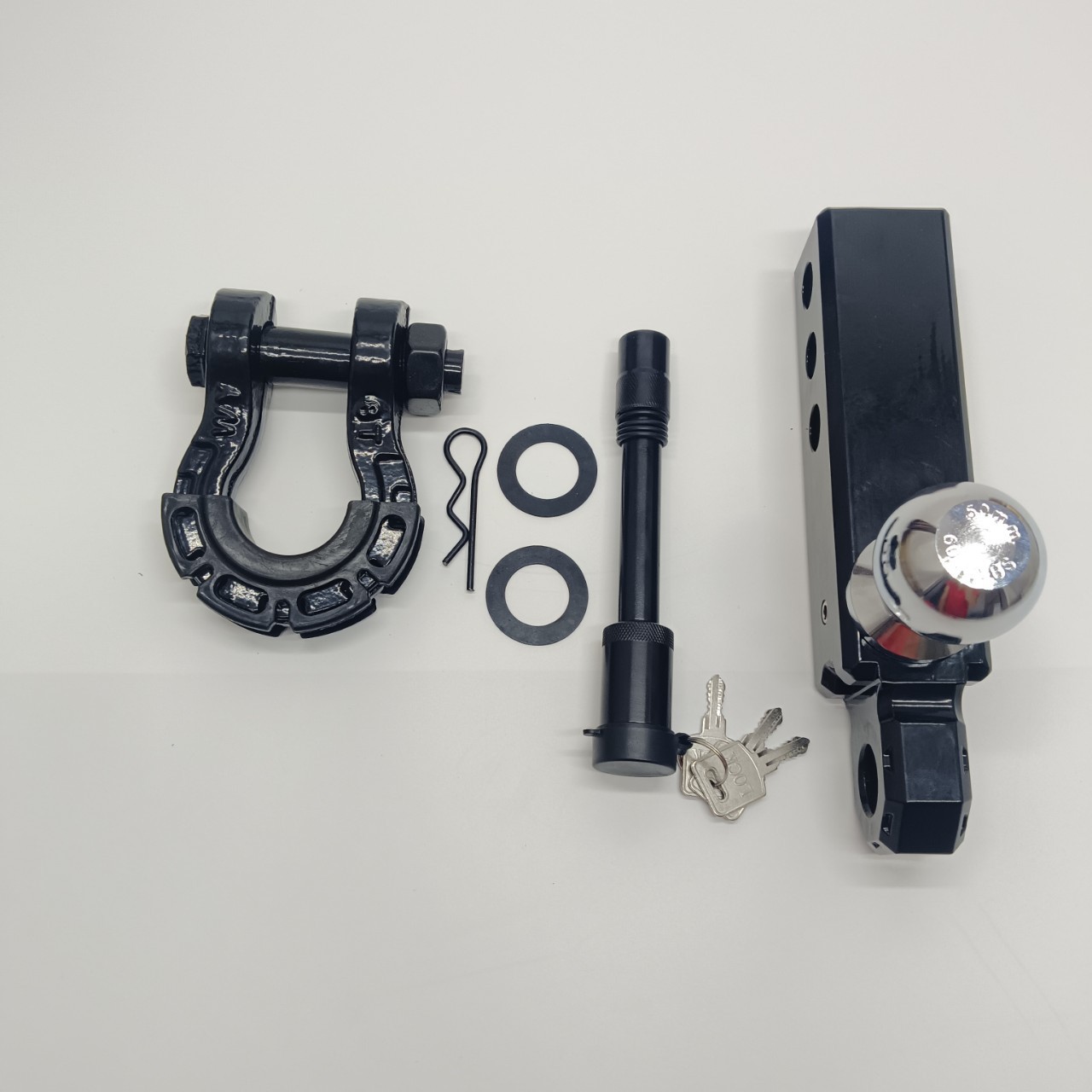 Best-selling cross-border direct-supply aluminum alloy trailer hitch ball coupler shackle for modified vehicles and RV accessories