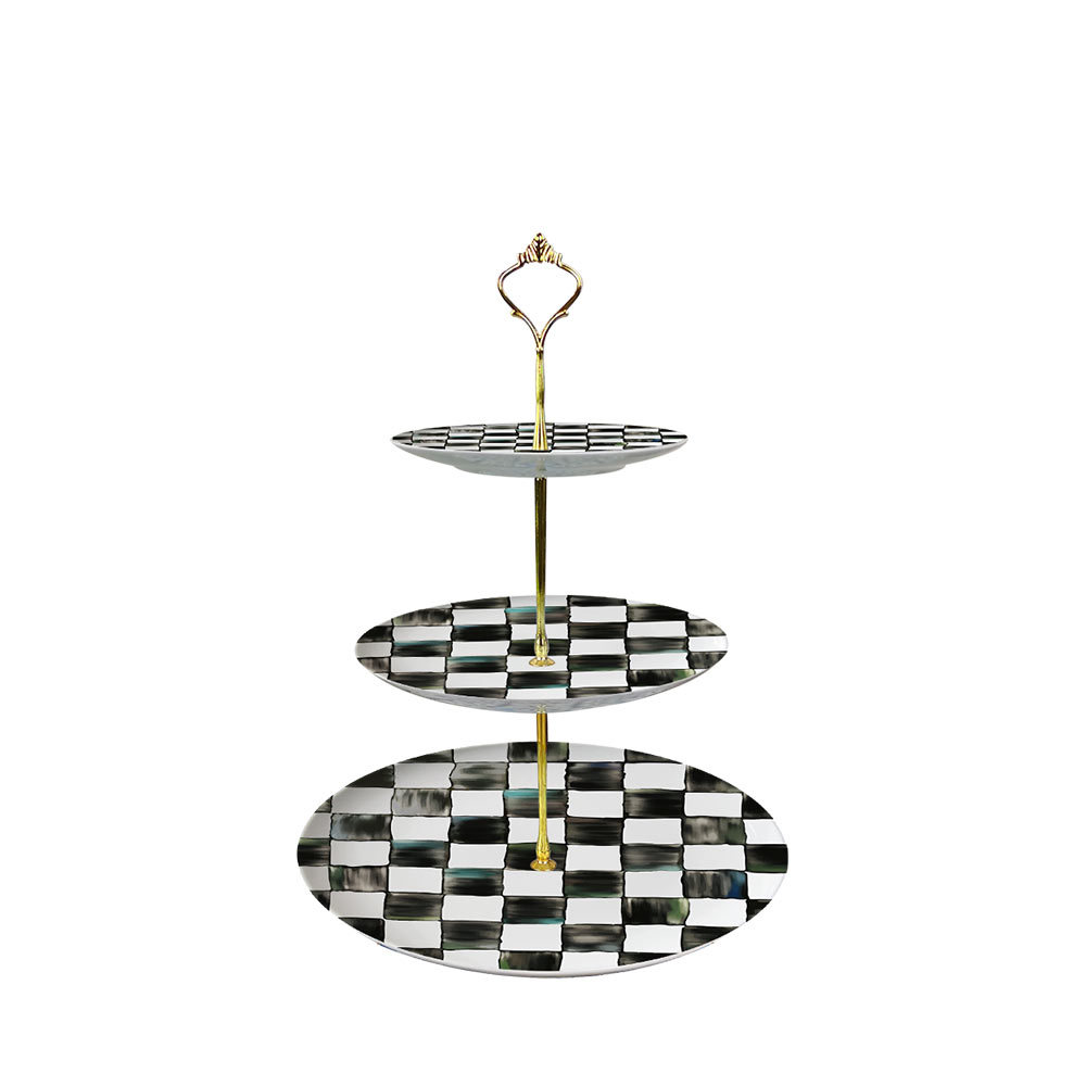 3단 디저트 플레이트