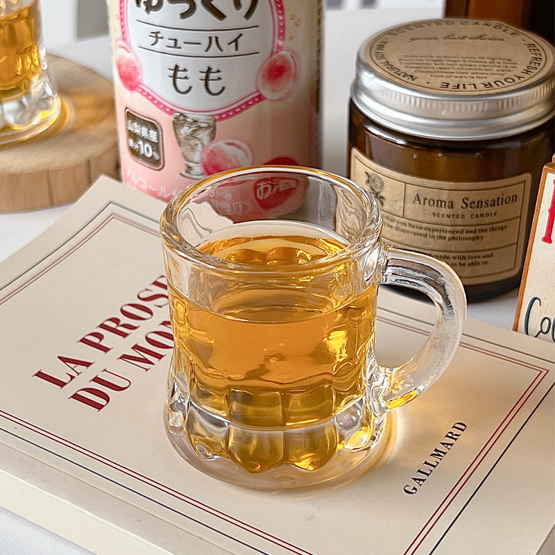 博立美 韩国ins风玻璃烧酒杯迷你酒杯果酒杯家用玻璃杯烈酒清酒杯