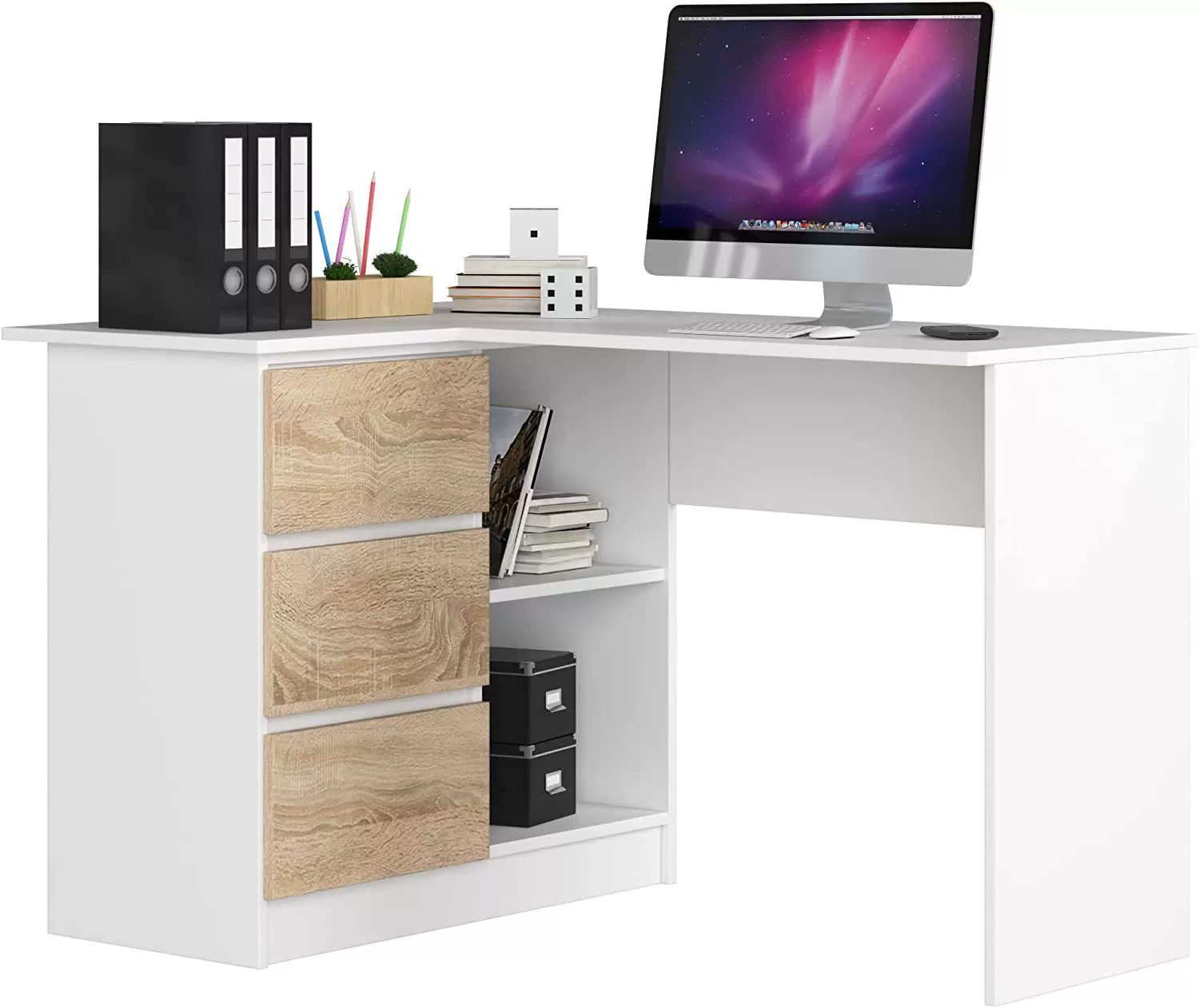 办公类目简约创意转角桌板式电脑桌可定制