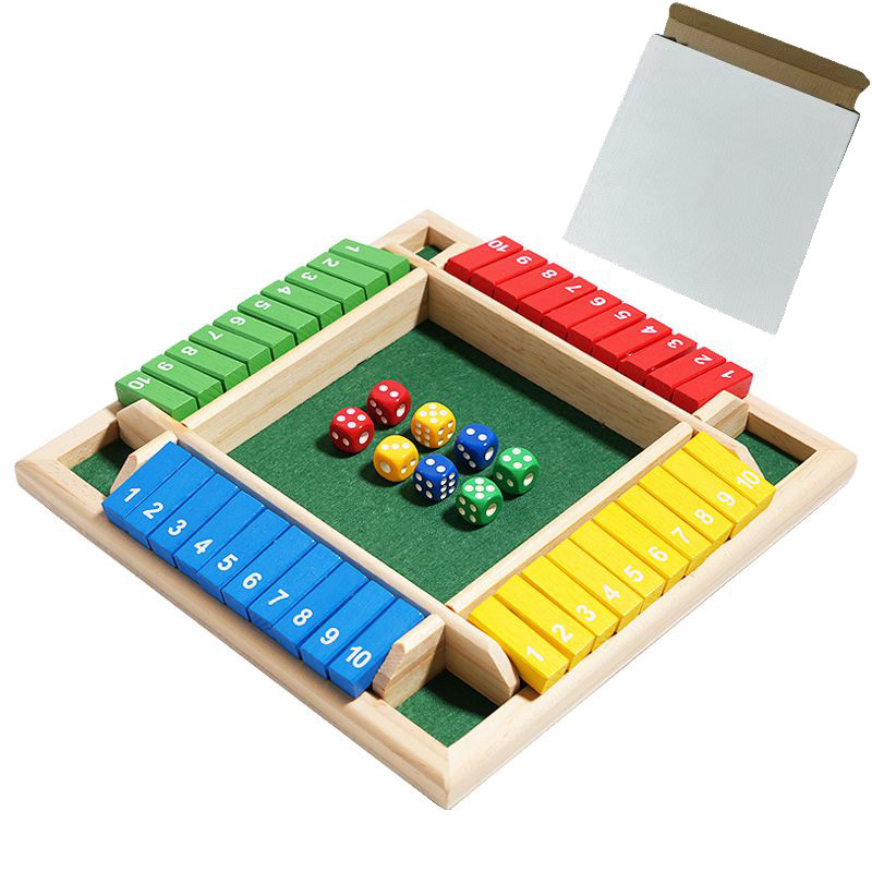 Juguetes transfronterizos CE y CPC piezas de ajedrez y tablas de ajedrez doble cara números cuatro cara juego de flop de ajedrez y vino ordenó juegos de mesa bar 3