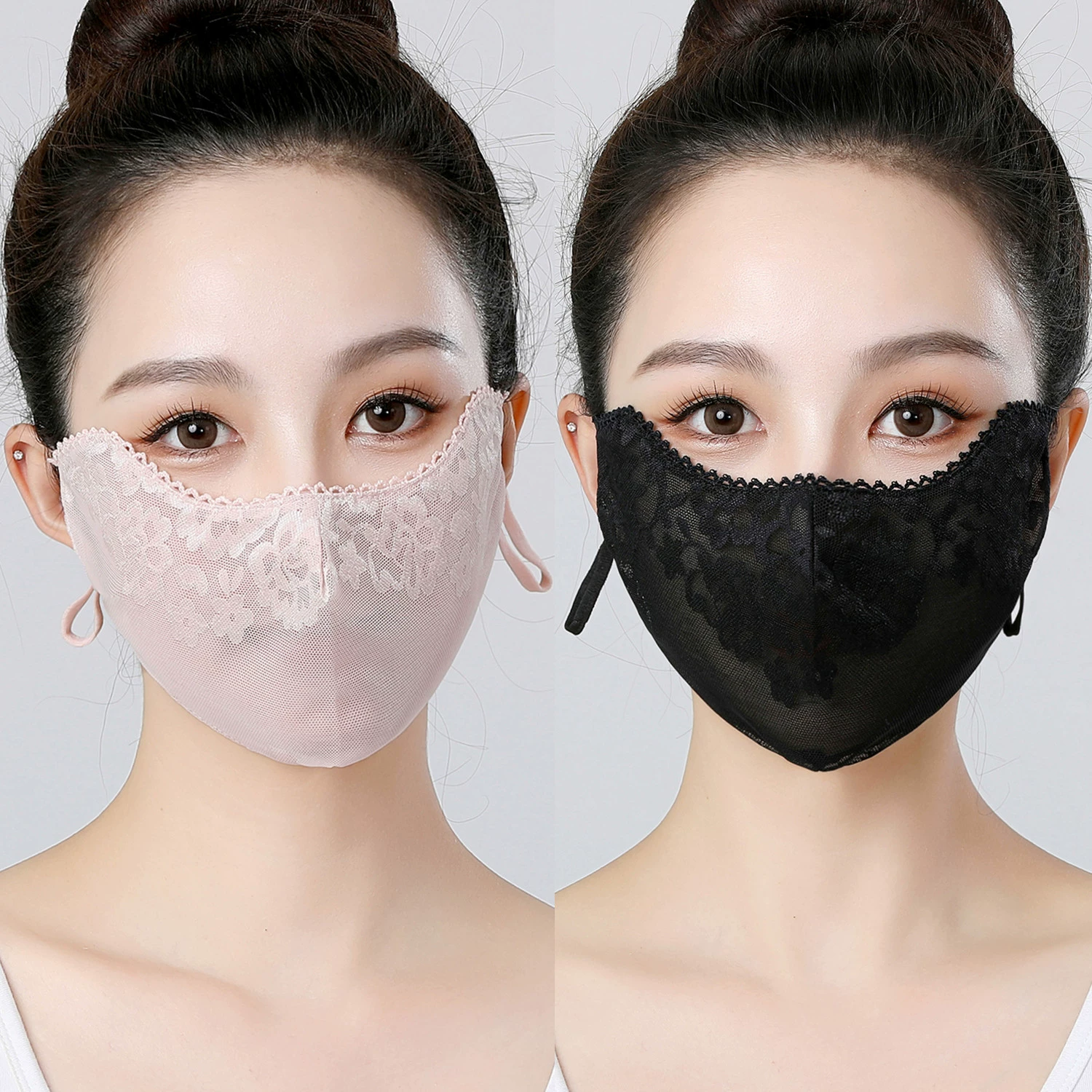 Кружевная солнцезащитная вуаль Богиня весной и летом