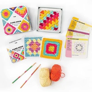 New Products in Independent Stations the Granny Square Card Deck Grandma's Hand-Knitted Card Book