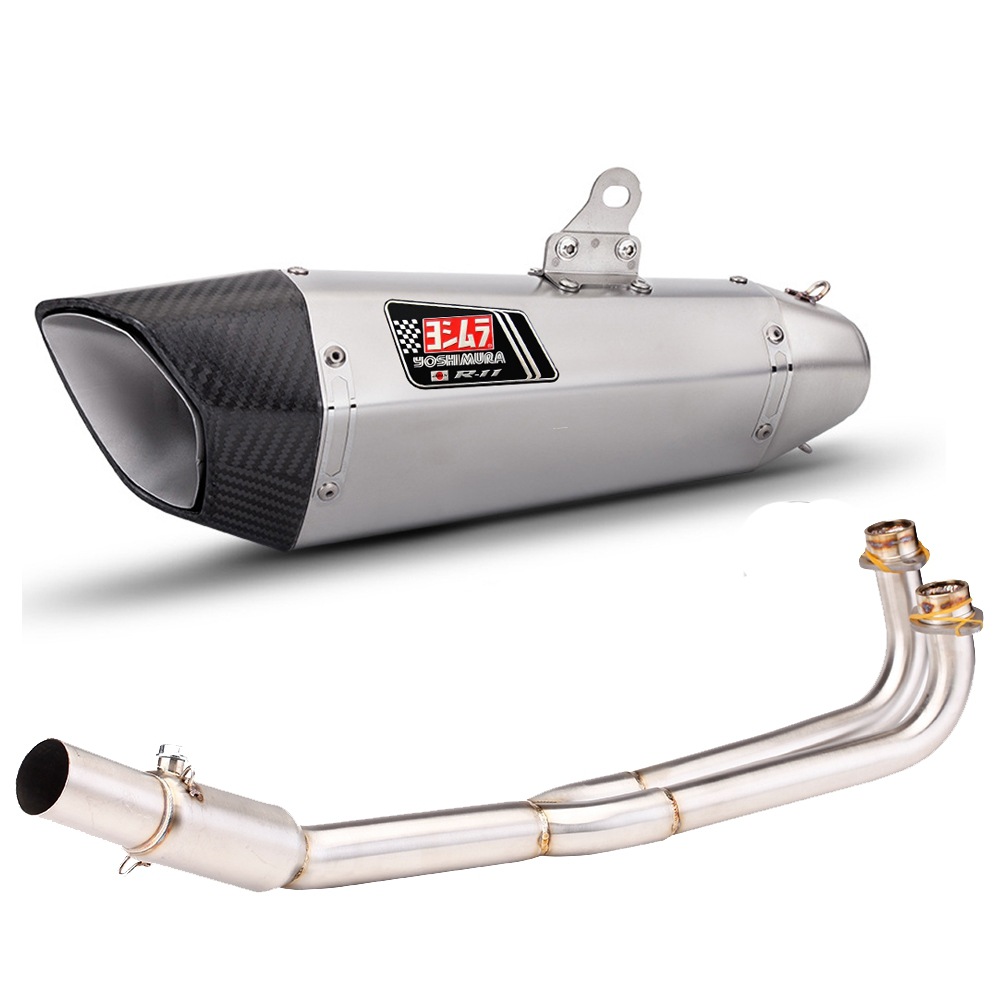 Motorcycle Modified Exhaust Pipe Stainless Steel Front Section Scorpio Exhaust Pipe Full Section Suitable for Guangyang Kymco Ak550