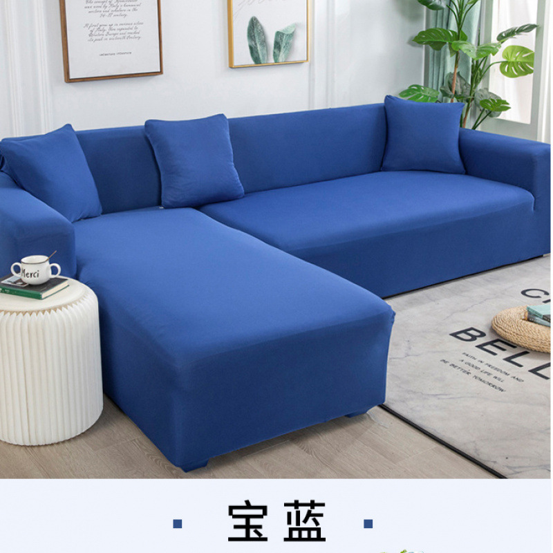 Color sólido cuatro estaciones cubierta de sofá universal estilo nórdico de punto elástico todo incluido cubierta de sofá alfombra de polvo