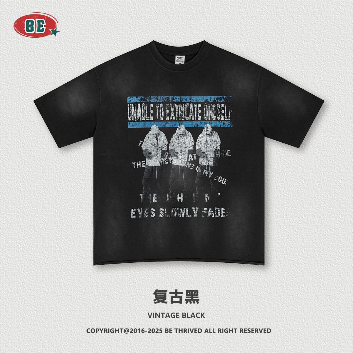 Be Hombres| 2025 verano americano marca de moda retro hacer viejos lesbianas vta rizado suelto camiseta de manga corta hombre