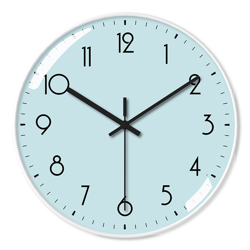 Reloj de pared reloj sala de estar creativo Reloj simple hogar Punch-libre cuarzo mudo Reloj de pared dormitorio fábrica entrega