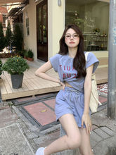 夏季女装2025年新款成套搭配运动休闲时尚小香风盐系穿搭两件套装