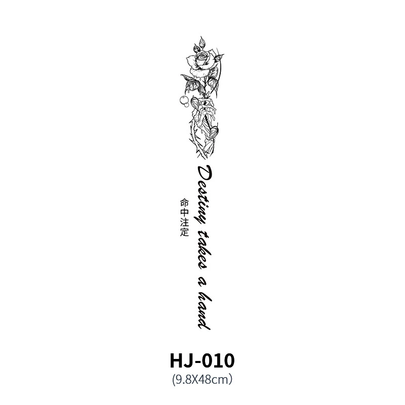 Waterproof tattoo stickers, sexy herbal sticker, long-term effect, English letters