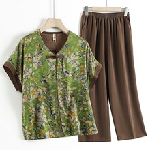 春装时尚休闲套装女装妈妈装时尚与并重，套装日常通勤款