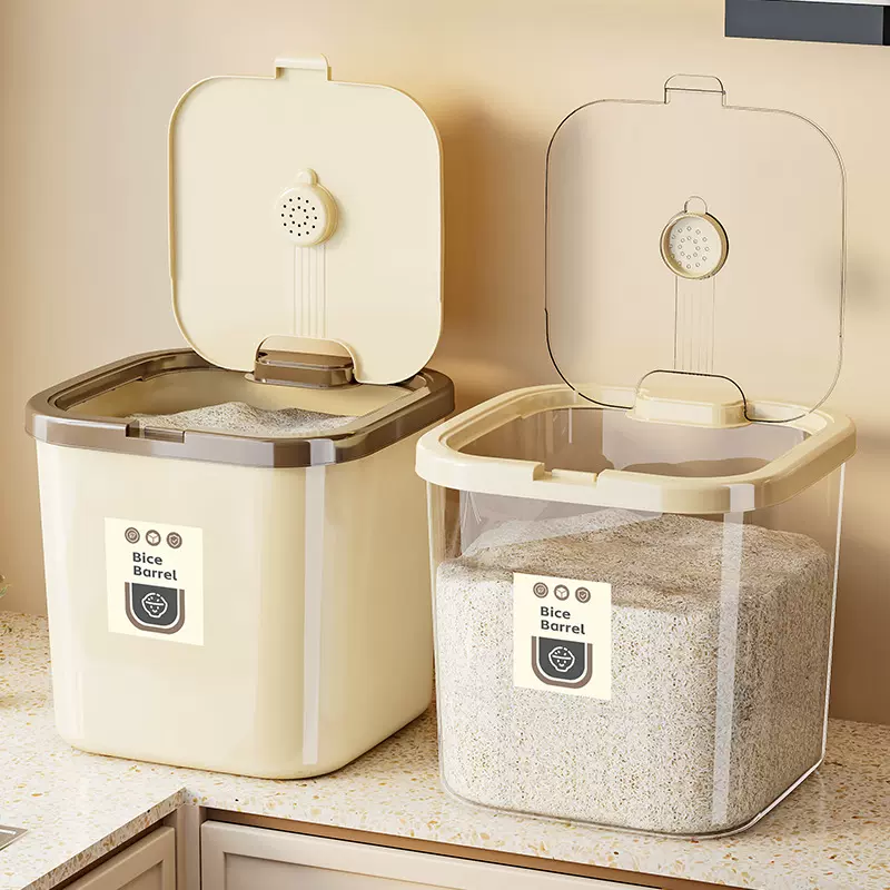 川杭日式米桶家用收纳食品级大米杂粮面粉简约储粮桶米面储存容器
