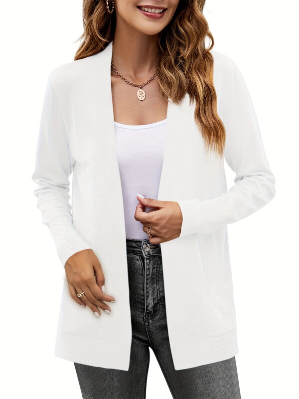 I 81683 Office Style Pocket Cardigan Commuting Style Cardigan with Pockets Hot Sale