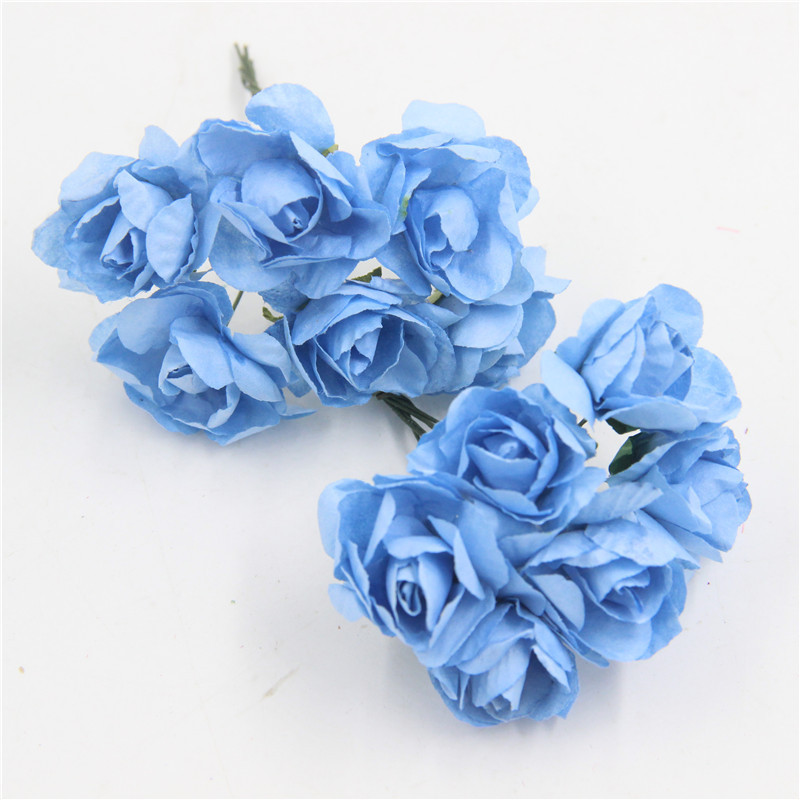 One small blue rose