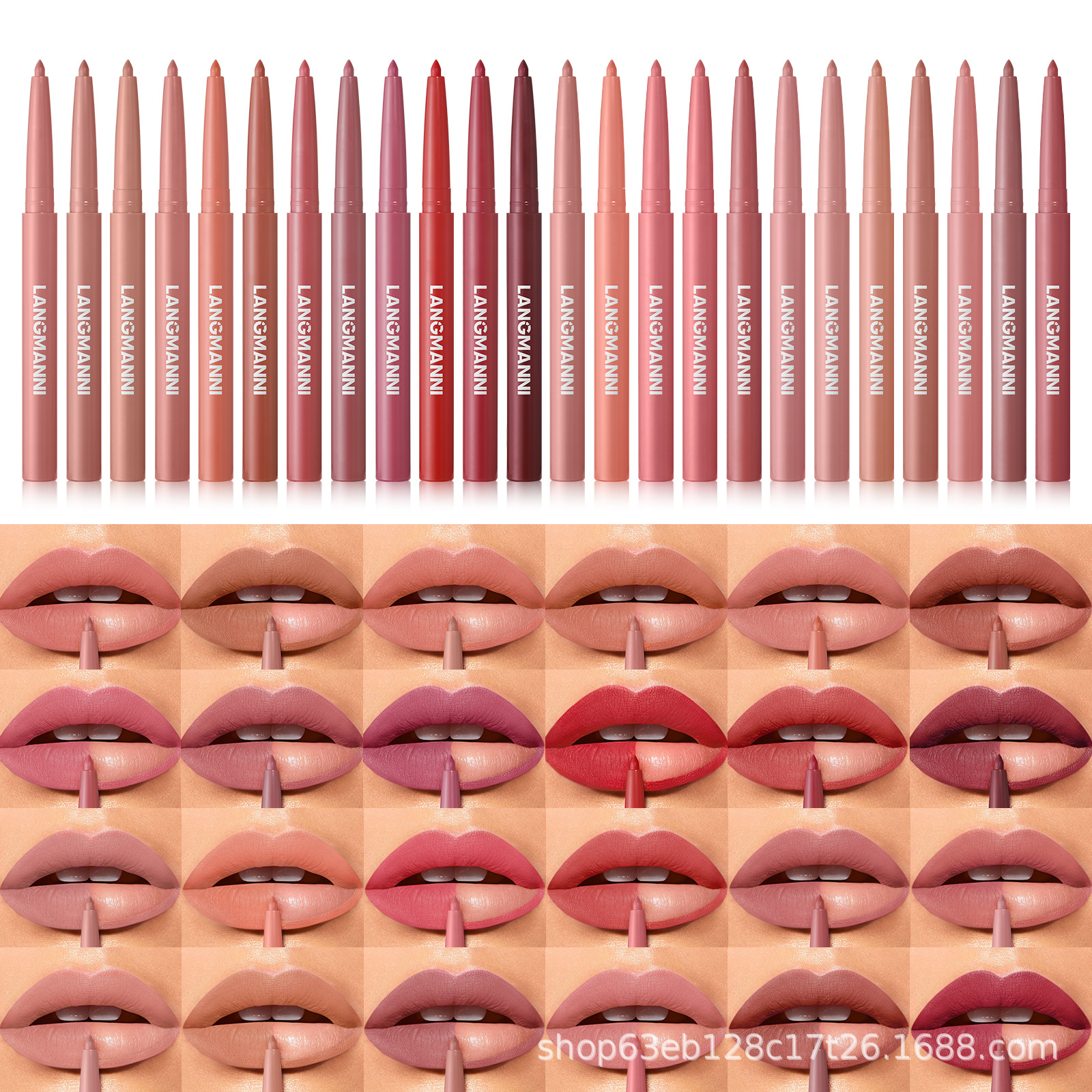 LANGMANNI's new twelve-color matte lip liner set is exclusively available for cross-border wholesale on Amazon and Temu