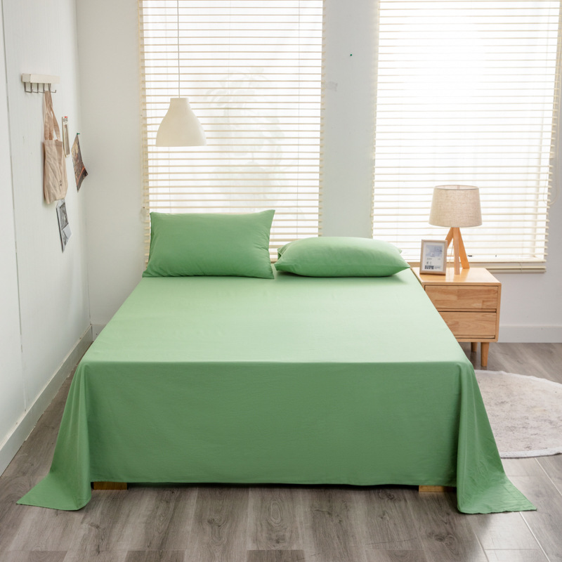 Inswind sábanas de color sólido de algodón 40 dormir desnudo cuatro estaciones algodón universal twill una sola pieza se puede personalizar lavado