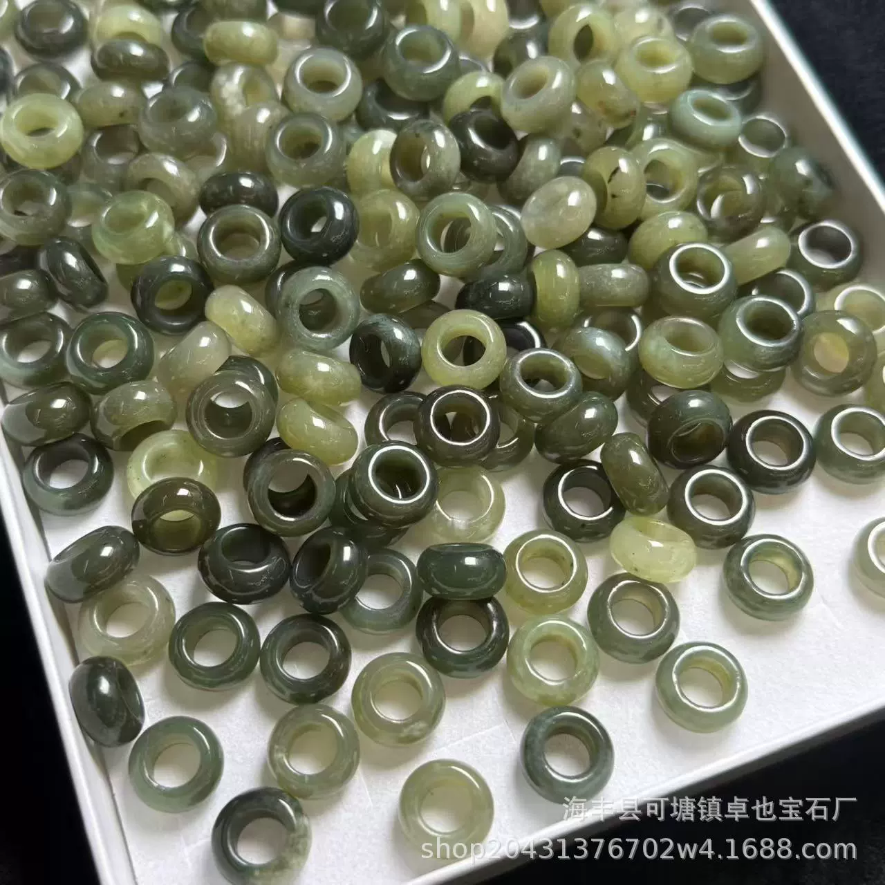 Оптовая продажа от производителя: Нефритовое кольцо из Цинхая, цвет озерного зеленого нефрита, 6 мм, круглое, для самостоятельного изготовления, универсальный аксессуар, натуральное нефритовое кольцо