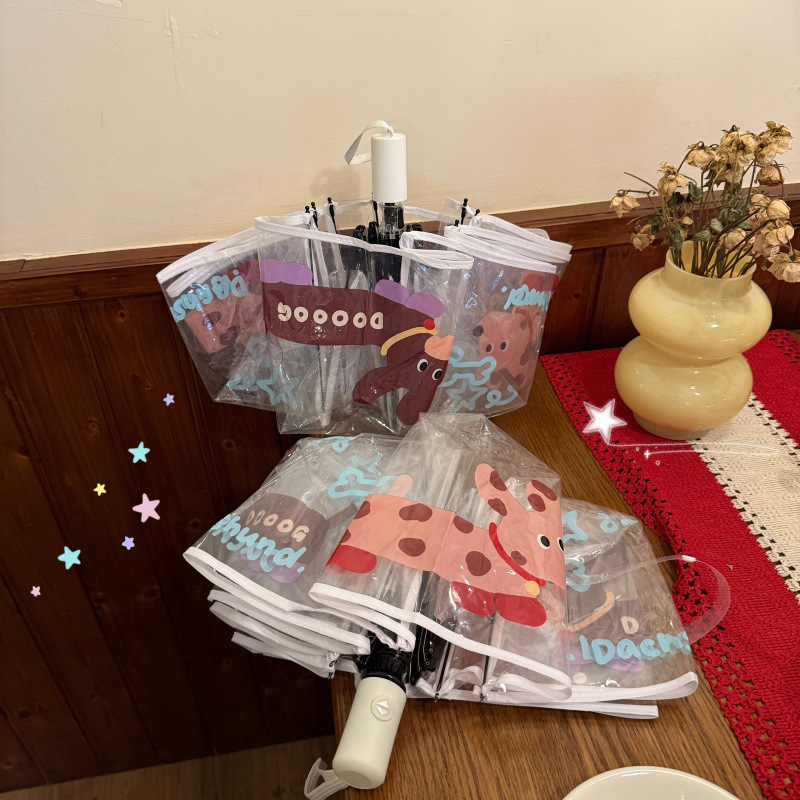 Botas de manzana plegables paraguas lindos paraguas solar de alto valor UV sol y lluvia paraguas