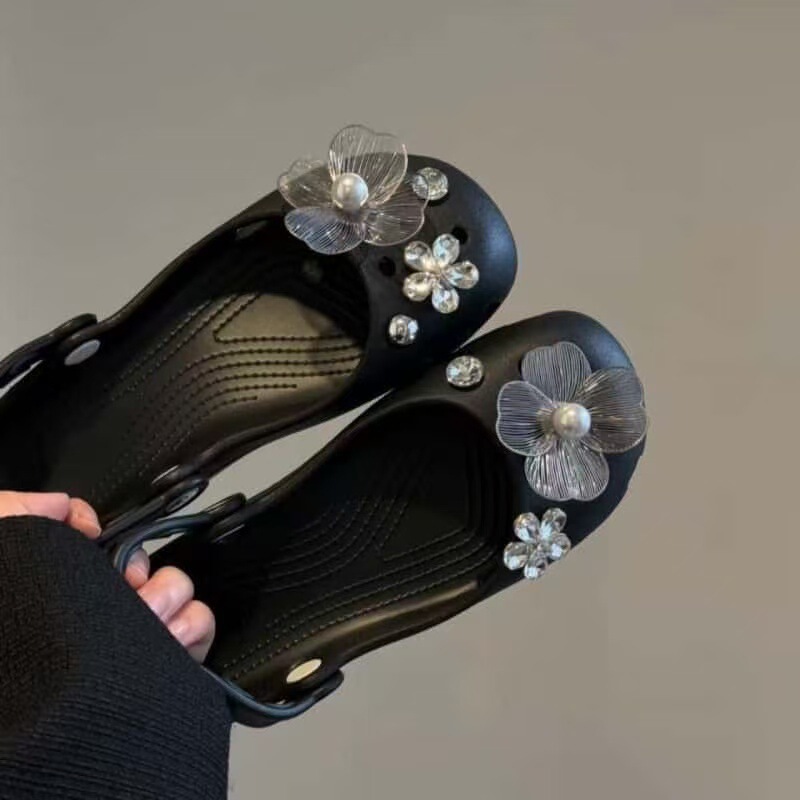 Flowing Ballet·Original Croc Shoe Decorations: Exquisitely Crafted Elegant Ballet Shoe Decorations