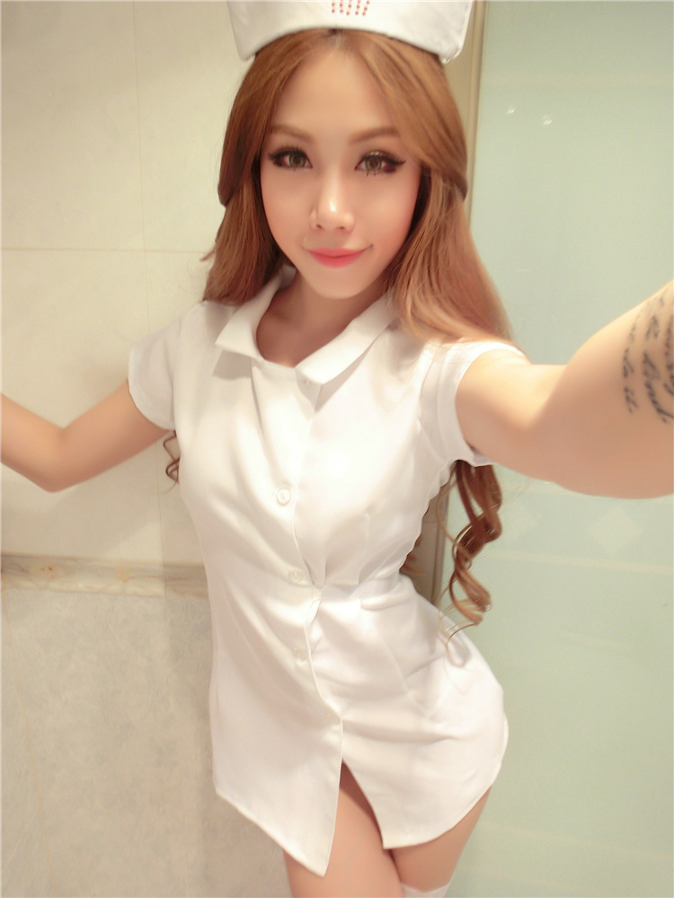 Fabricante en stock sexy uniforme seductora sexy uniforme de enfermera uniforme de hotel traje de enfermera lencería sexy