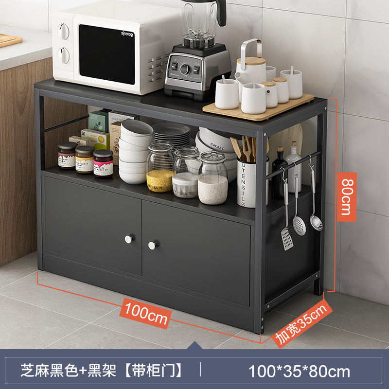 Mesa de cocina simple casa de alquiler mesa de cocina gabinete del hogar mesa de corte de verduras horno de microondas armario multicapa estante de almacenamiento