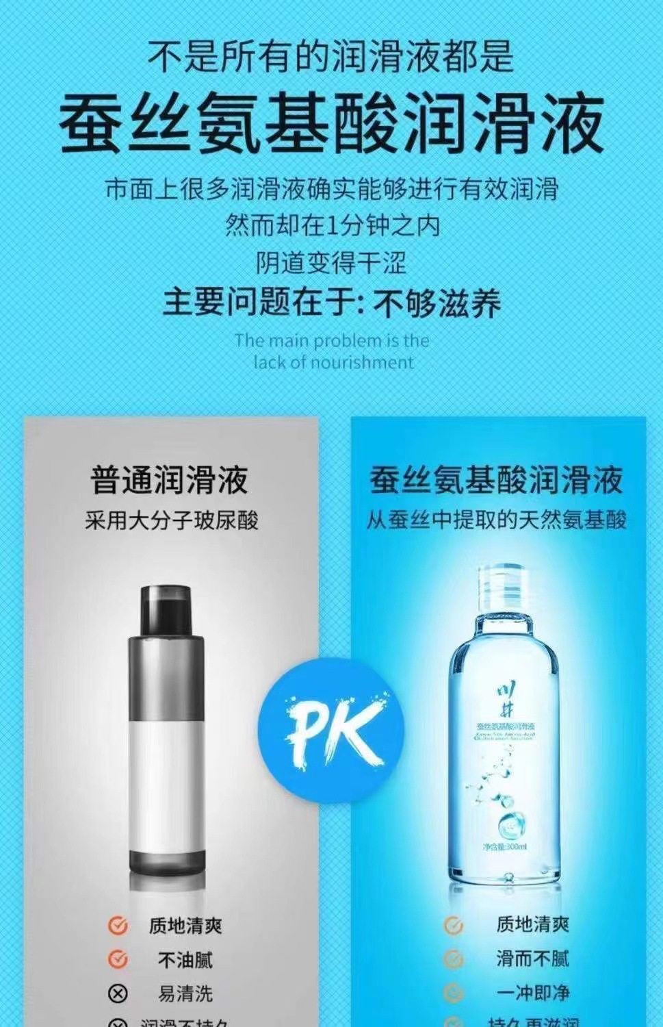 Kawai Silk Amino Acid Water-Soluble Lubricant 300ml for Men and Women — detail image 14